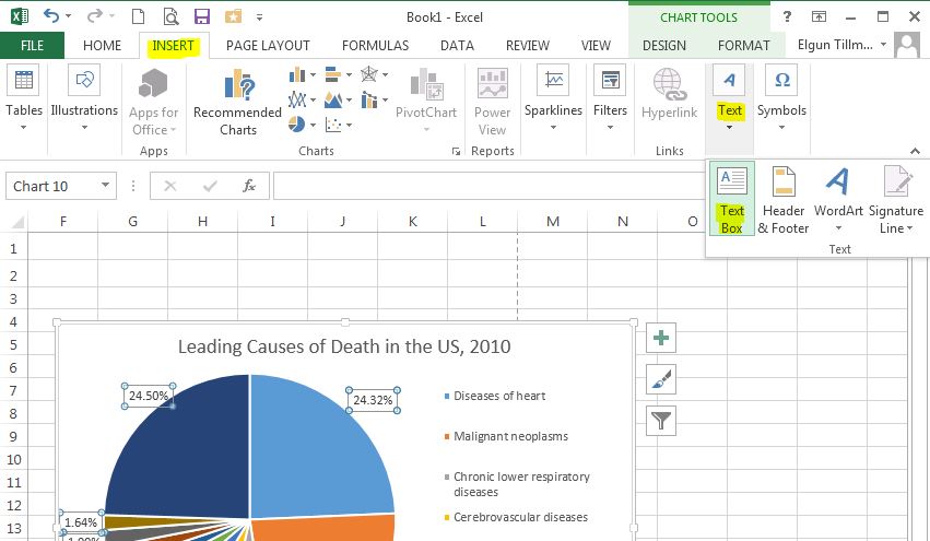 Chart Tools Design Tab